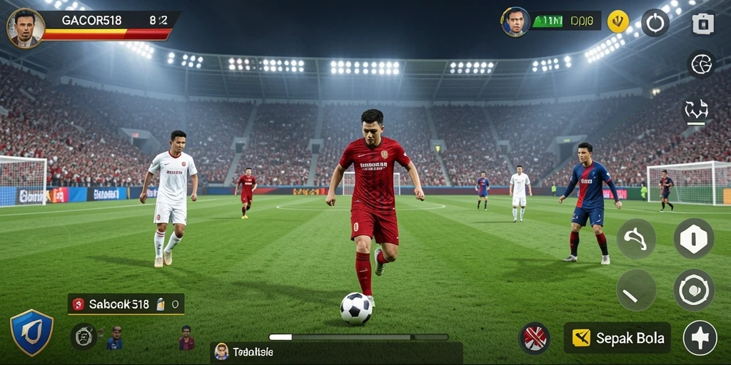 Antarmuka GACOR518 menampilkan aksi sepak bola yang dinamis dan interaktif.