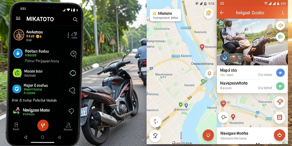 Antarmuka MIKATOTO yang user-friendly dan informatif untuk navigasi motor.