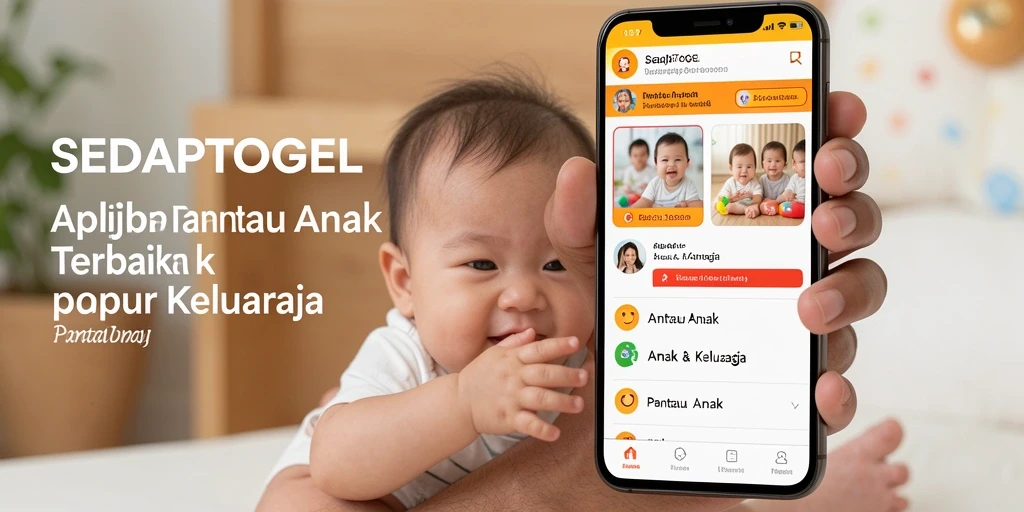 Antarmuka SEDAPTOGEL yang ramah pengguna untuk Pantau Anak.